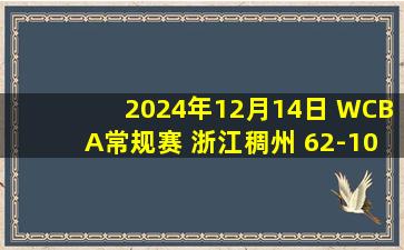 2024年12月14日 WCBA常规赛 浙江稠州 62-106 四川蜀道远达 全场集锦